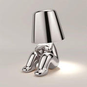 Mistero | Lampada da tavolo scultorea dorata 9