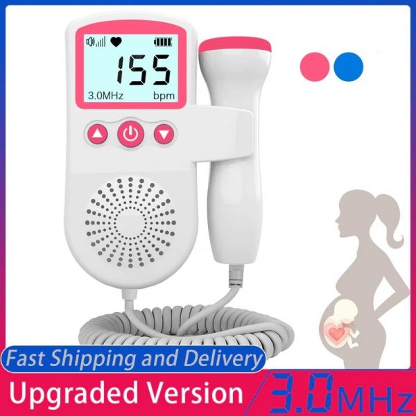 Monitor della frequenza cardiaca fetale Doppler per la casa, la gravidanza, il bambino, il rilevatore del suono della frequenza cardiaca fetale 5