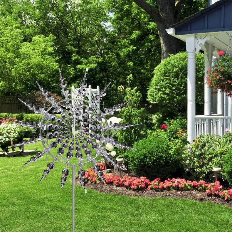 Mulm a vento del vento in metallo cinetico anti-russo per decorazioni e paesaggi da giardino all'aperto 4