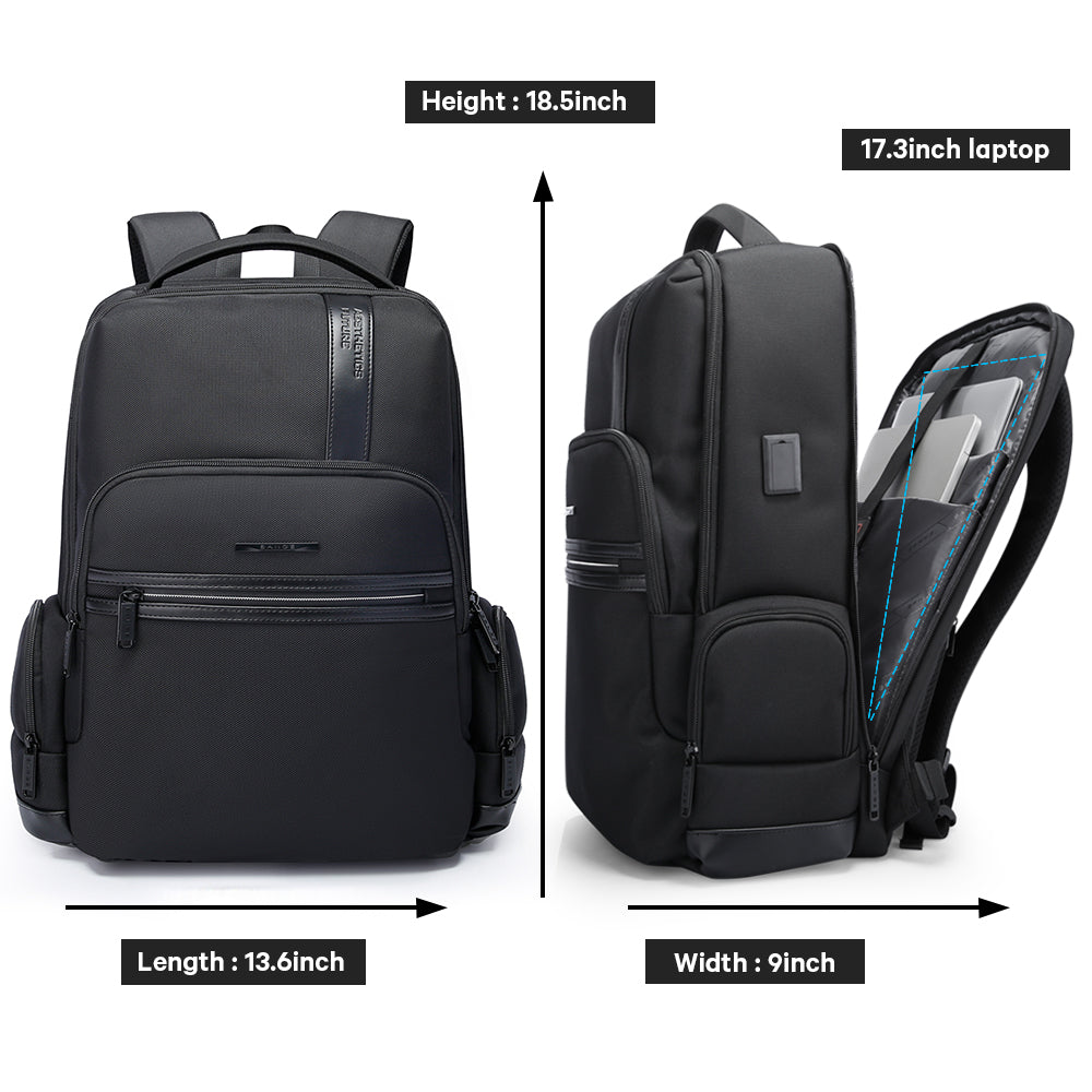NUOVO zaino BANGE per laptop da 1,56 pollici da uomo, zaini da viaggio d'affari con porta di ricarica USB, zaino da viaggio per il weekend 3