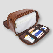 Khalani | Borsa da toilette da viaggio in pelle reale