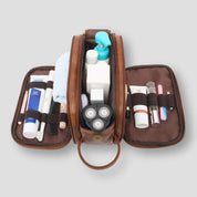 Khalani | Borsa da toilette da viaggio in pelle reale