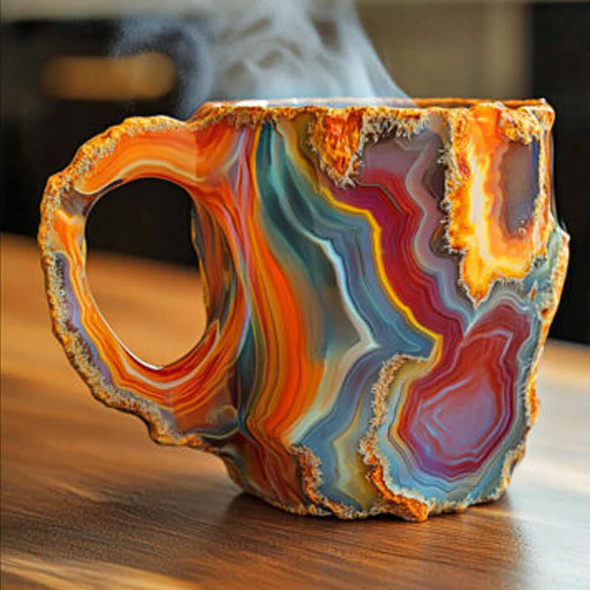 Nuove tazze da caffè in cristallo minerale 4