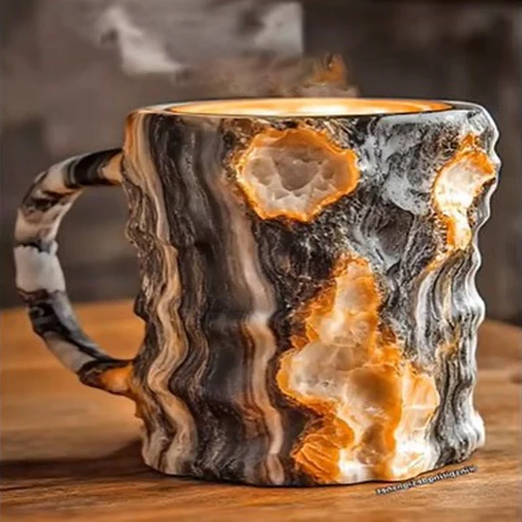 Nuove tazze da caffè in cristallo minerale 5