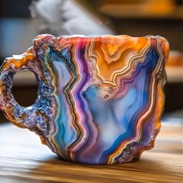 Nuove tazze da caffè in cristallo minerale 9