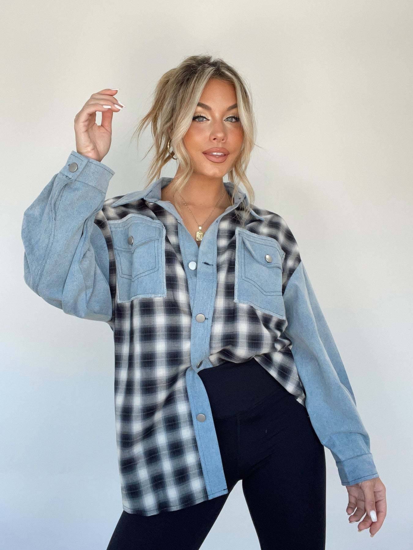 Laila | Camicia oversize in stile denim retrò estiva