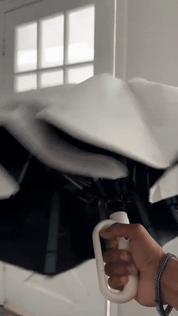 Ombrello di piegatura automatica resistente al vento con manico a fibbia grande-compatto e resistente 7