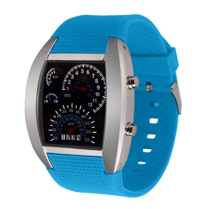 Orologio LED con tachimetro da uomo 11