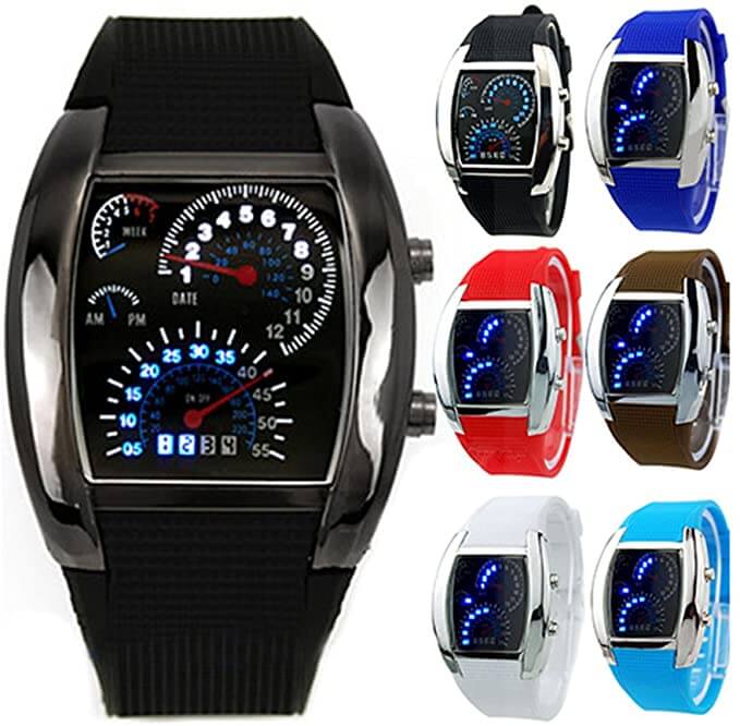 Orologio LED con tachimetro da uomo 2