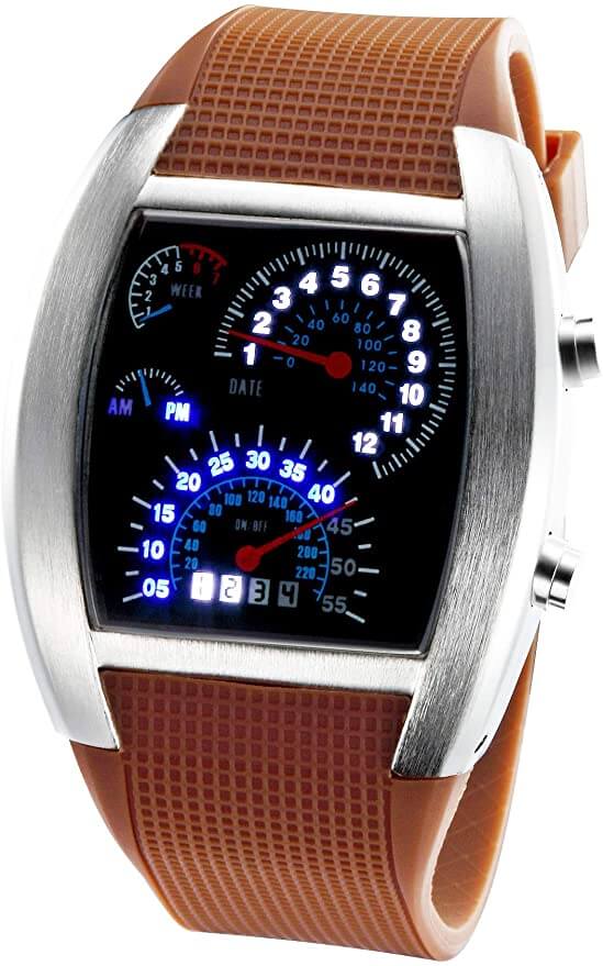 Orologio LED con tachimetro da uomo 6