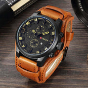 Orologio cronografo da uomo in pelle 10