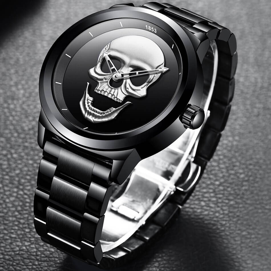 Orologio da uomo a forma di teschio 8
