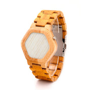 Orologio digitale a LED in legno 4