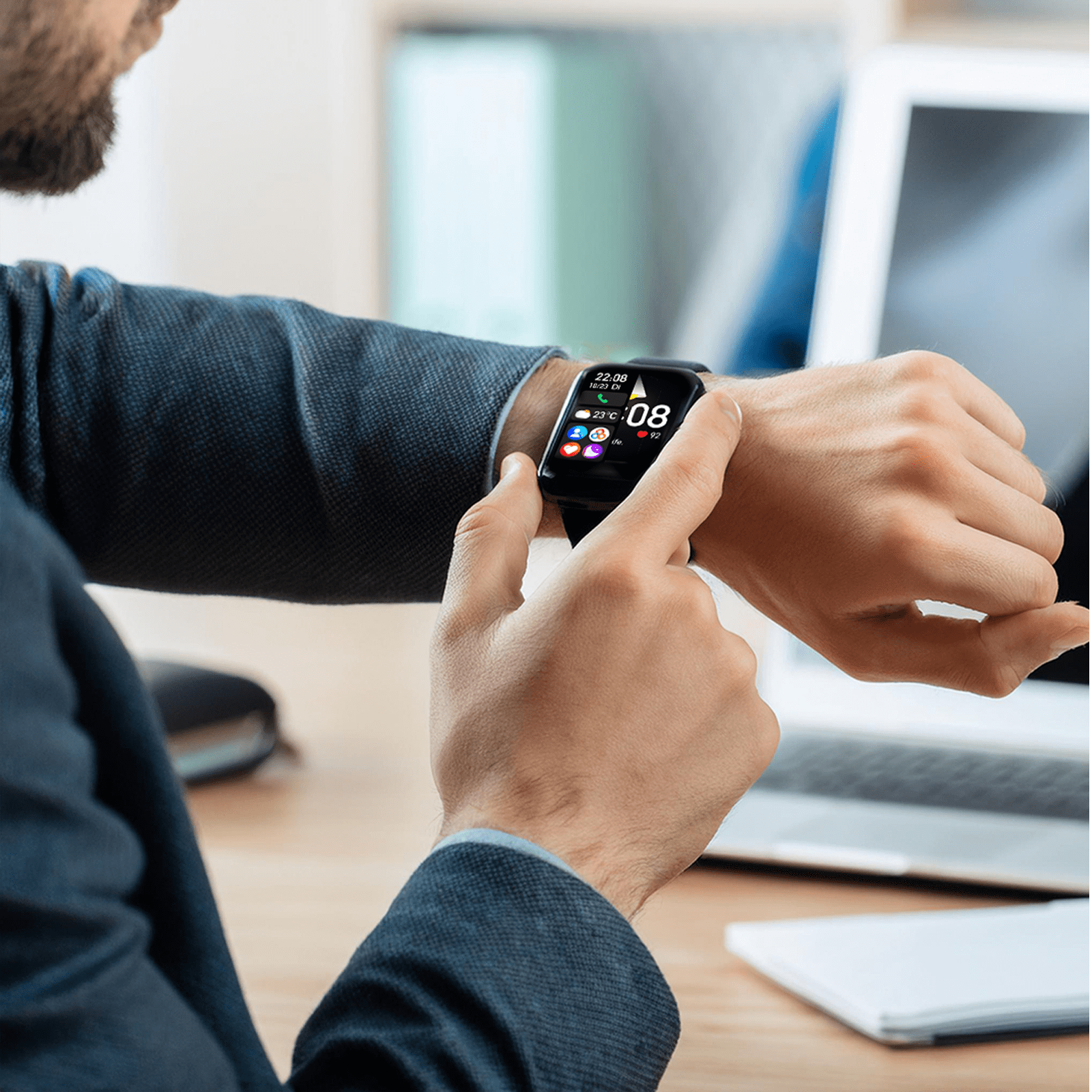 Orologio fitness intelligente con monitoraggio della pressione sanguigna – Tracker per il monitoraggio della salute e dell'attività 1