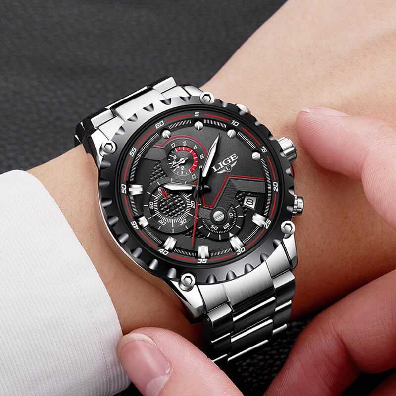 Orologio militare da uomo in acciaio 3
