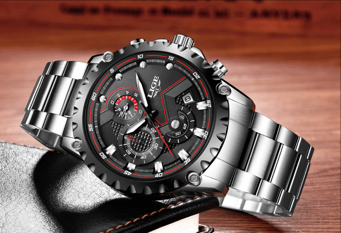 Orologio militare da uomo in acciaio 5