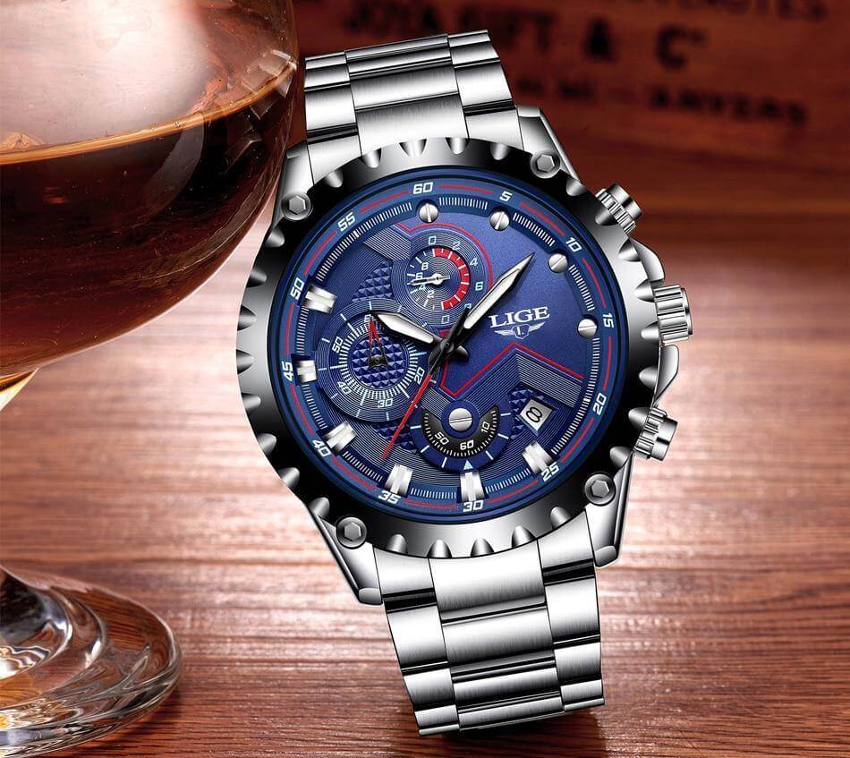 Orologio militare da uomo in acciaio 7