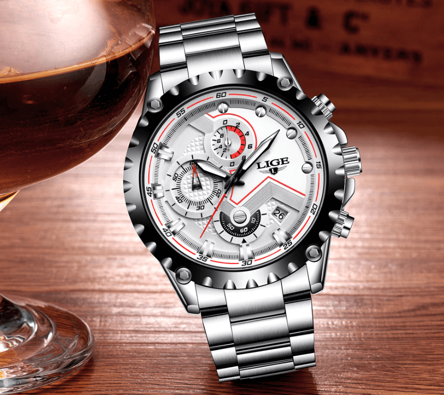 Orologio militare da uomo in acciaio 8