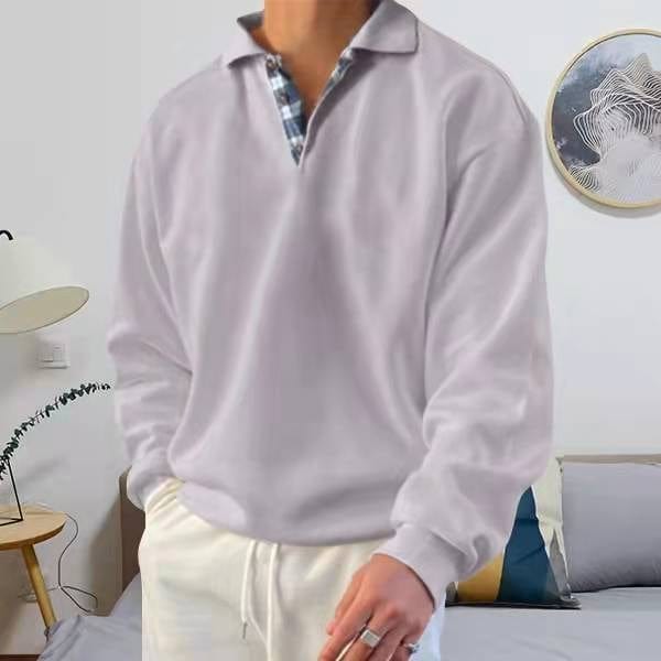 Polo a maniche lunghe da uomo - Colletto classico - Abbottonatura - Vestibilità comoda e casual 5