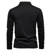 Polo da uomo a maniche lunghe - Mezza cerniera - Casual elegante - Colletto strutturato 4
