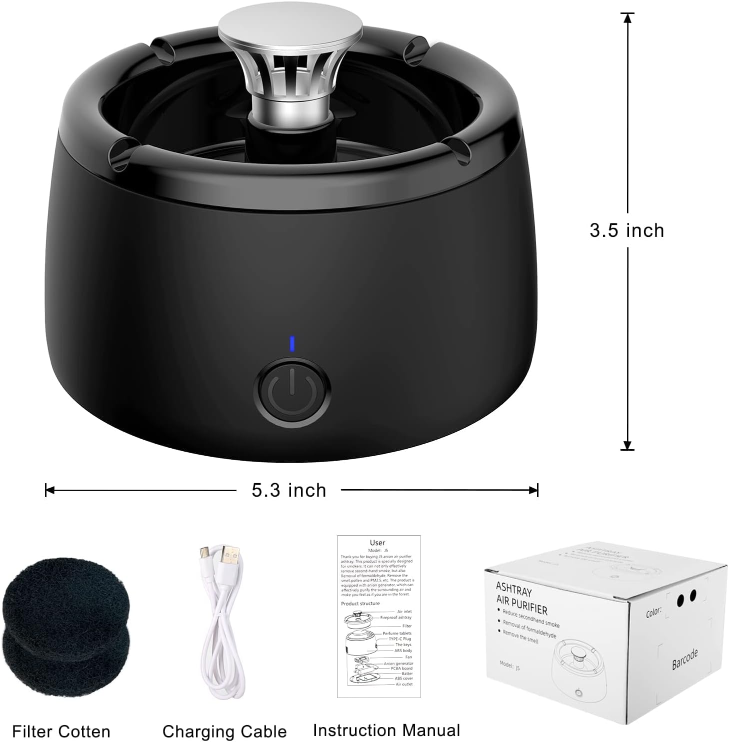 Posacenere elettrico senza fumo 3
