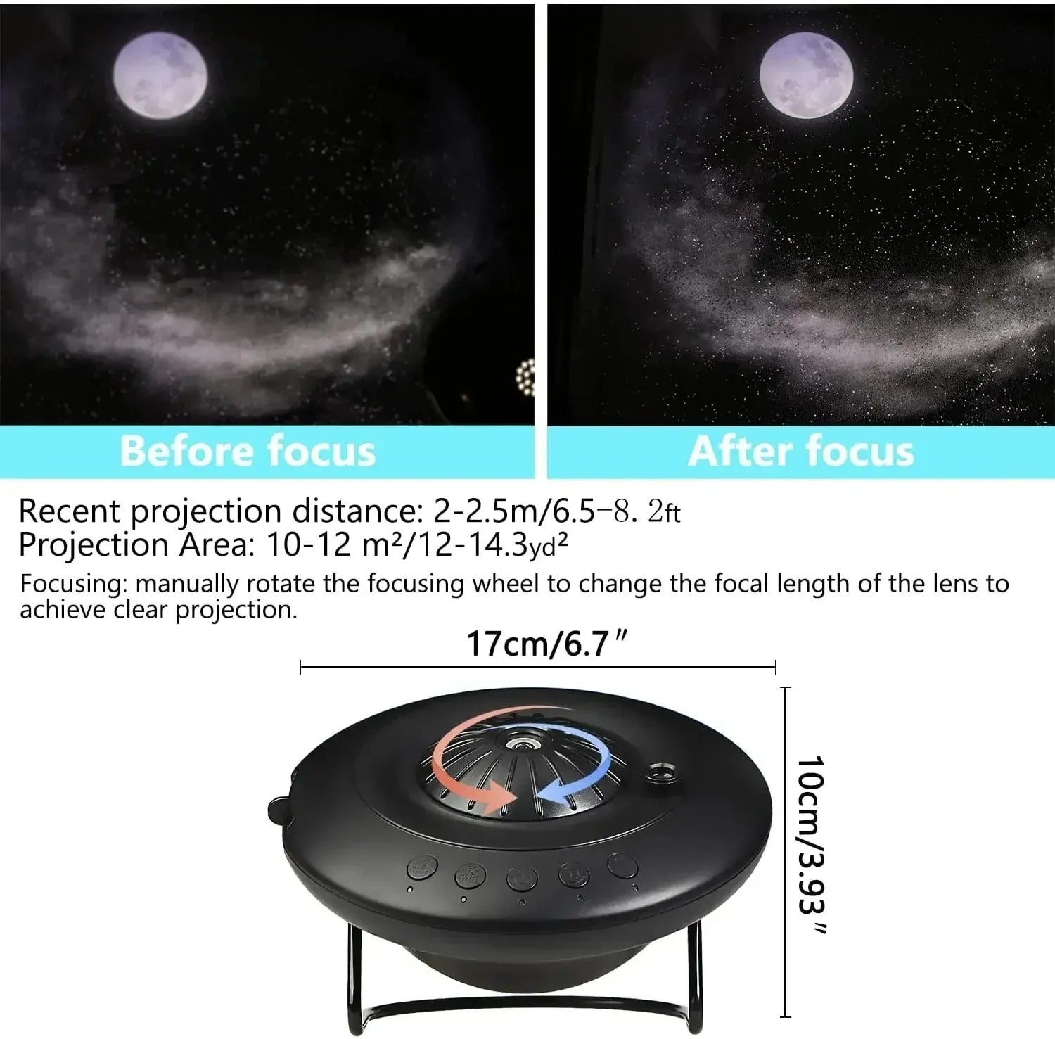 Proiettore di galassia con effetti del planetario per home theater, room per bambini e atmosfera del cielo notturno 8