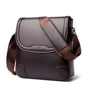 Borsa a tracolla in pelle marrone da uomo, design elegante e moderno, con cinturino regolabile. Ideale per lavoro e tempo libero.