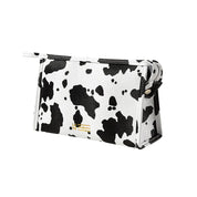 Maddalena | Borsa per trucco cosmetico impermeabile in pelle PU con stampa mucca