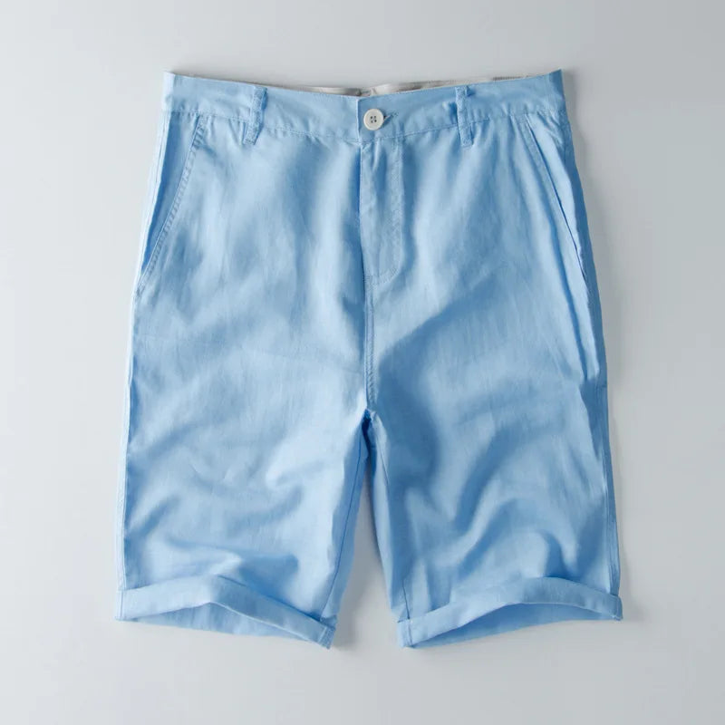  Shorts mentali da uomo - miscela di tampone di cotone - Fit rilassato - lunghezza del ginocchio con borse-1