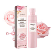 Tonico idratante alla rosa Hoygi 100ml, confezione elegante, effetto levigante e idratante, ideale per pelle secca, arricchito con estratti di rosa.
