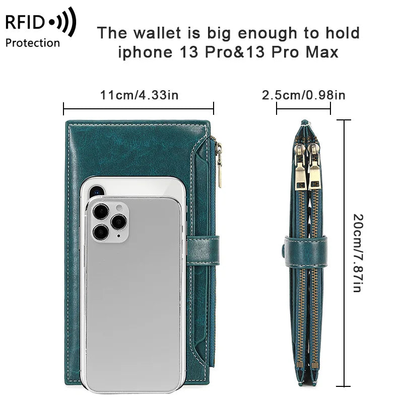 Savana | Portafoglio grande con pochette da viaggio con blocco RFID