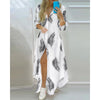 Bianco con foglie / S