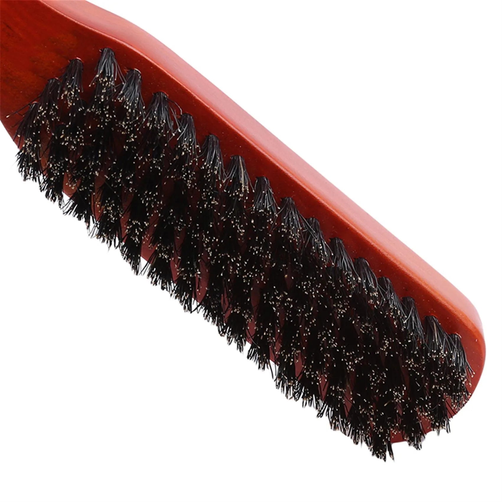 Spazzola per capelli in legno con setole nere naturali, ideale per styling e cura dei capelli. Accessorio essenziale per la bellezza quotidiana.