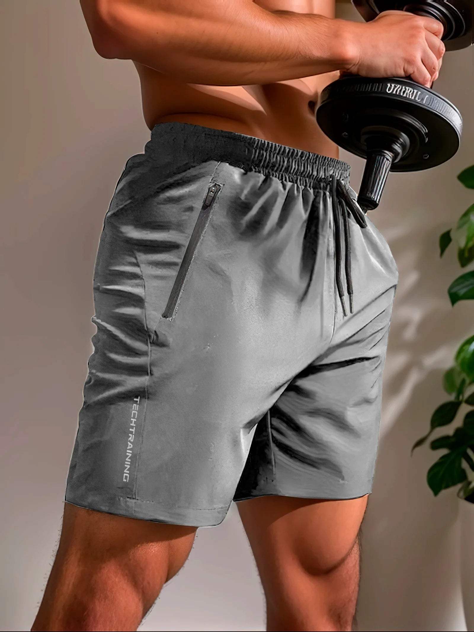  Uomini -ors -Stops Shorts - facile avvolgimento di umidità - tessuto elastico - tasto con cerniera-5