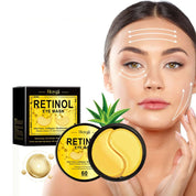 Maschera occhi al retinolo Hoygi, confezione da 60 pezzi, con aloe vera, collagene e acido ialuronico. Idratante e anti-età per contorno occhi.