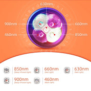 LED terapia della luce rossa e infrarossa, lunghezze d'onda 460nm-900nm, dispositivo per fototerapia, miglioramento della pelle, benessere, salute.