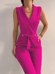 Elevate Your Style with the JODY Chic V-Neck Jumpsuit - Lizabella Fashion
