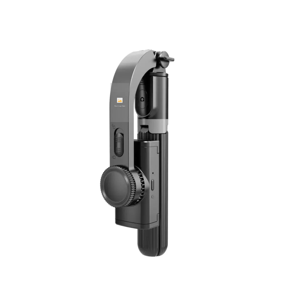 Bastone selfie nero con telecomando integrato, design pieghevole, compatibile con smartphone, ideale per foto e video, accessorio portatile.