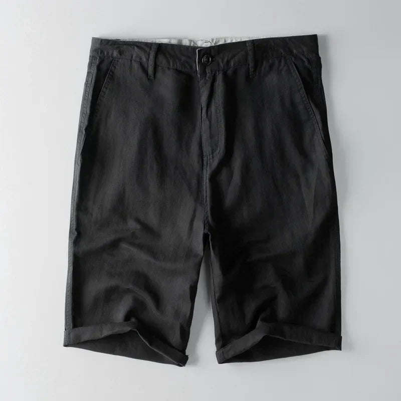  Shorts mentali da uomo - miscela di tampone di cotone - Fit rilassato - lunghezza del ginocchio con borse-4