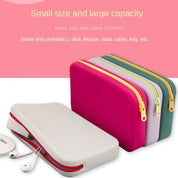 Custodia portatile multicolore per accessori elettronici, piccola e capiente, ideale per cavi, chiavi, mouse, U disk. Design compatto e versatile.