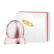 Dispositivo massaggio viso VL VEE rosa, confezione elegante, tecnologia lifting, cura della pelle, anti-età, bellezza, trattamento viso avanzato.