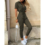 LOVITA | Stylish Collared Jumpsuit for Effortless Elegance - Lizabella Fashion