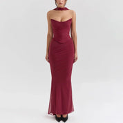 Abito Completo Valmira con Eleganti Drappeggiature