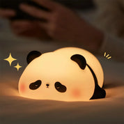Lampada notturna LED a forma di panda, luce soffusa per bambini, design carino e decorativo, ideale per camera da letto, regalo perfetto per bambini.
