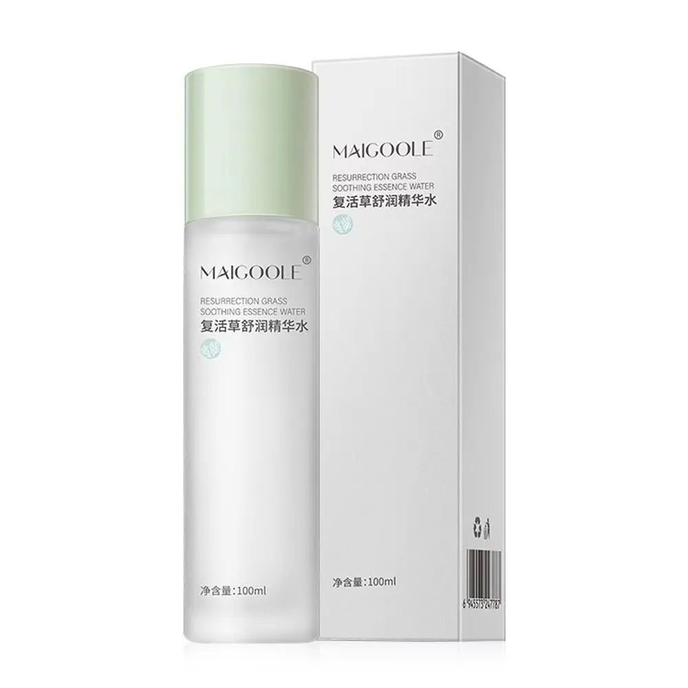 Bottiglia di acqua essenziale lenitiva Maigoole da 100ml con scatola, ideale per idratazione e cura della pelle. Prodotto skincare di alta qualità.