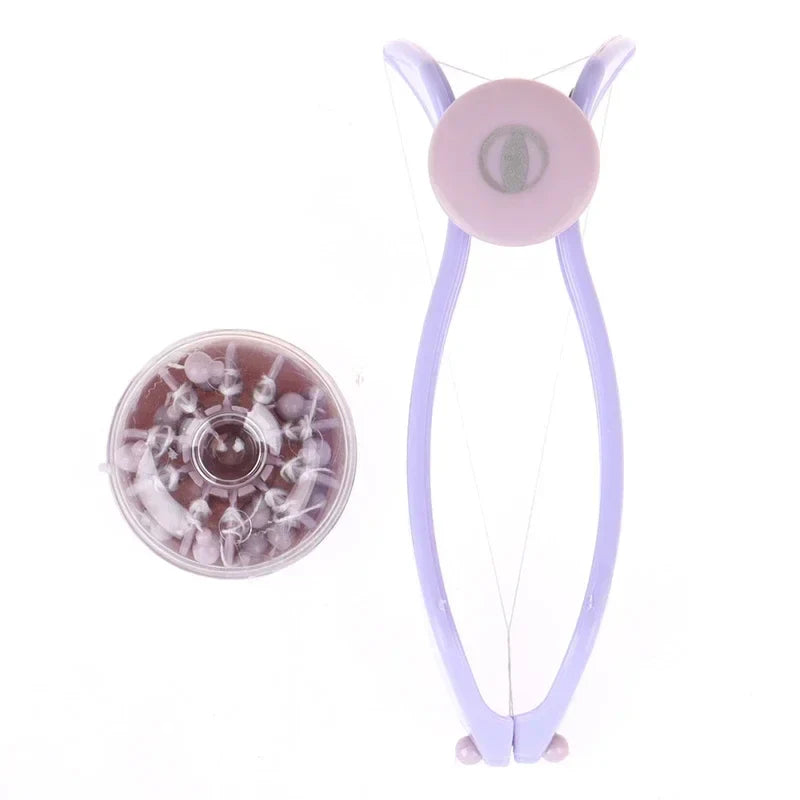 Epistick per depilazione viso, colore viola, con filo di cotone. Strumento per rimozione peli facciali, efficace e facile da usare.