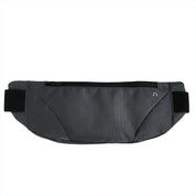 Marsupio sportivo grigio unisex, design compatto con cerniera, ideale per corsa e attività all'aperto. Accessorio pratico e resistente.