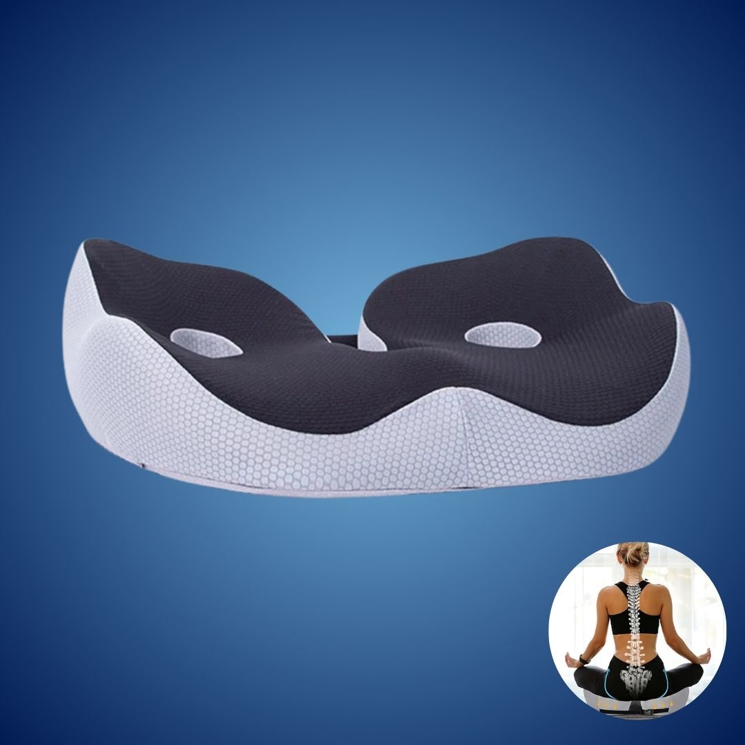 SITSMART Memory foam regolabile Sit osseo Relief | Cuscino del sedile per dolore alla pressione del coccige - Supporto alla postura nelle sedie da ufficio 0