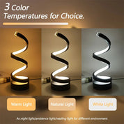 SPIRALUX – Lampada da tavolo a LED a spirale dal design moderno (dimmerabile) 2
