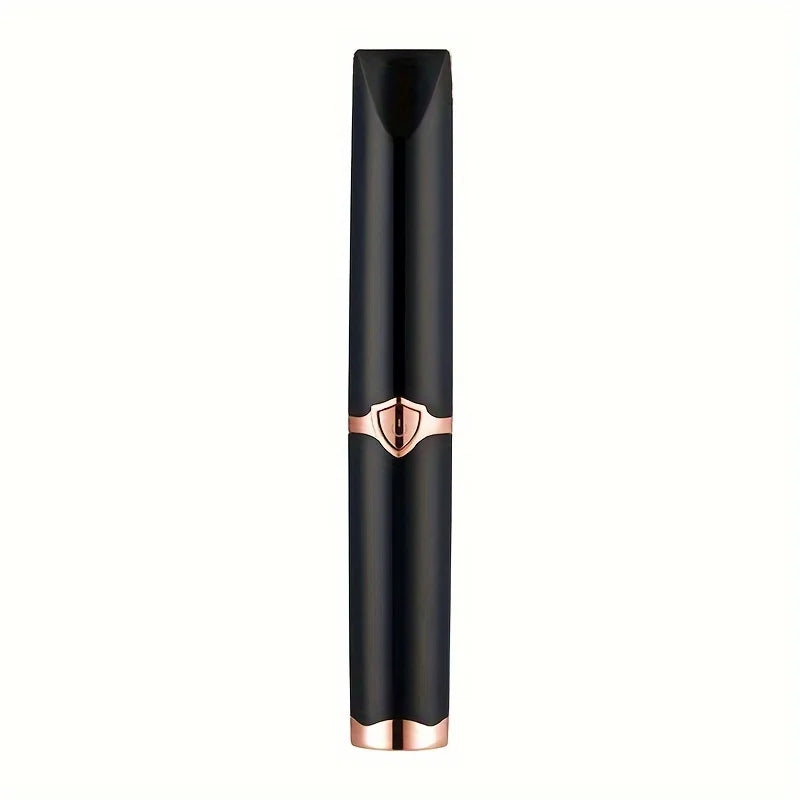 Penna eyeliner liquido nero con dettagli dorati, design elegante e moderno, ideale per trucco occhi preciso e definito. Accessorio cosmetico essenziale.